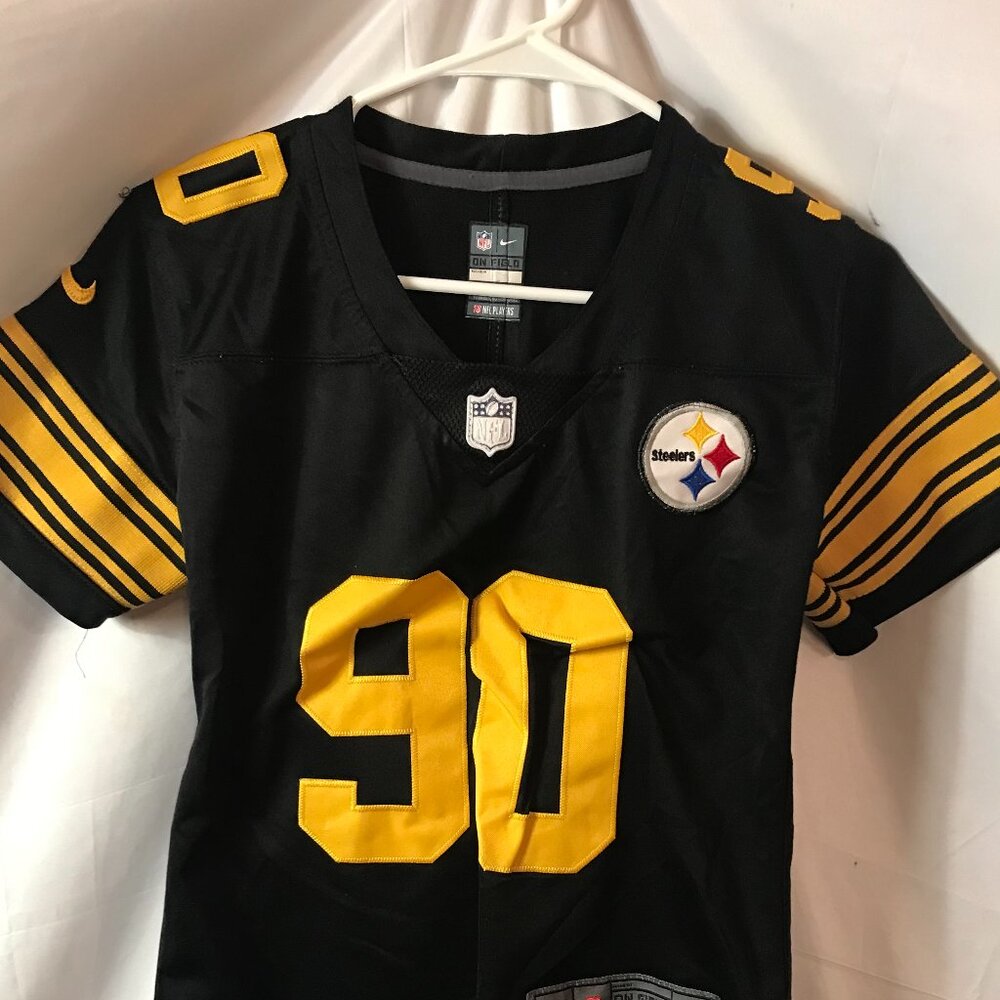 Nike Pittsburgh Steelers Watt #90 YOUTH NFL Activewear Athletic Sport Cut Jersey - Picture 2 of 6
